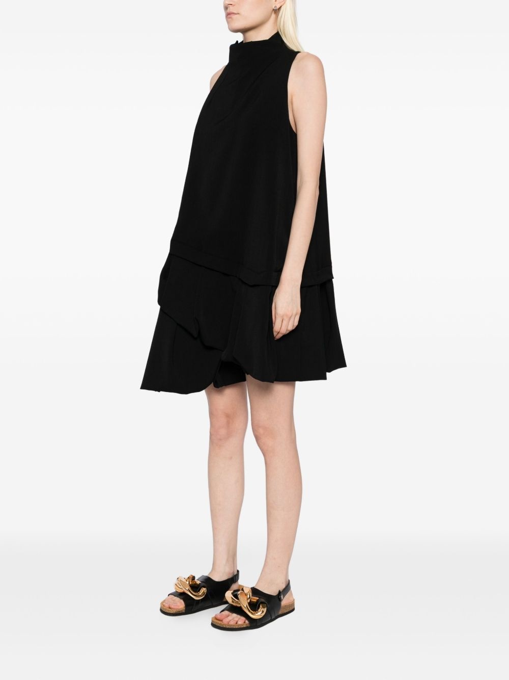 ruffle-hem mini dress - 3