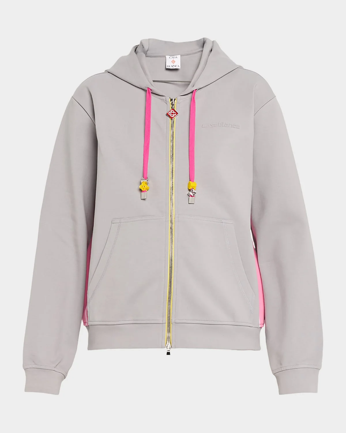 Zip-Front Stretch Cotton Hoodie - 1