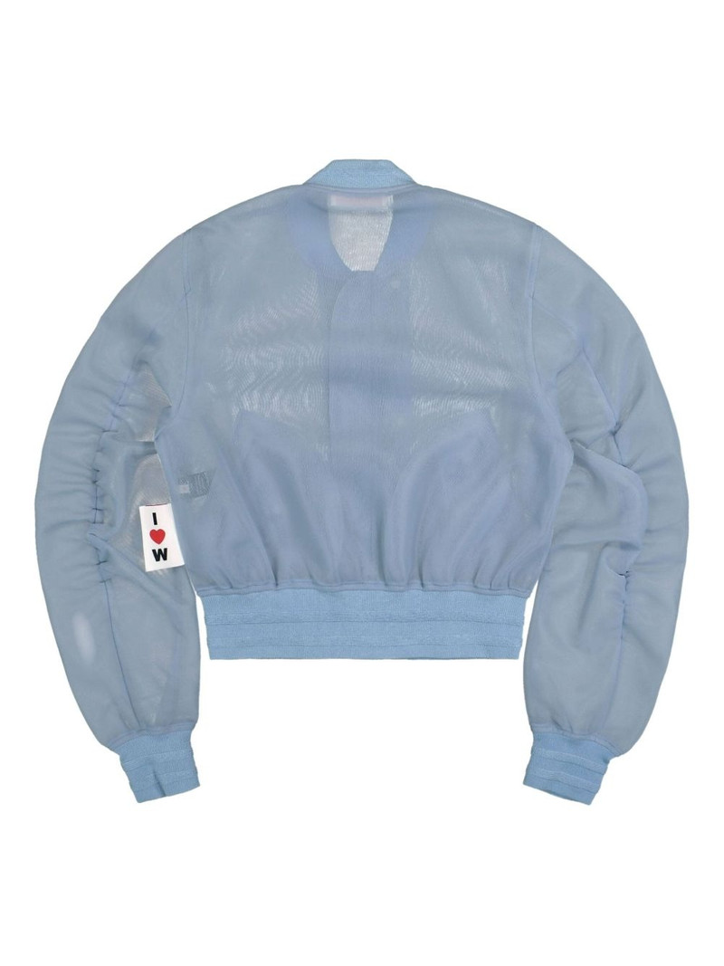 Walter Van Beirendonck semi-sheer bomber jacket outlook