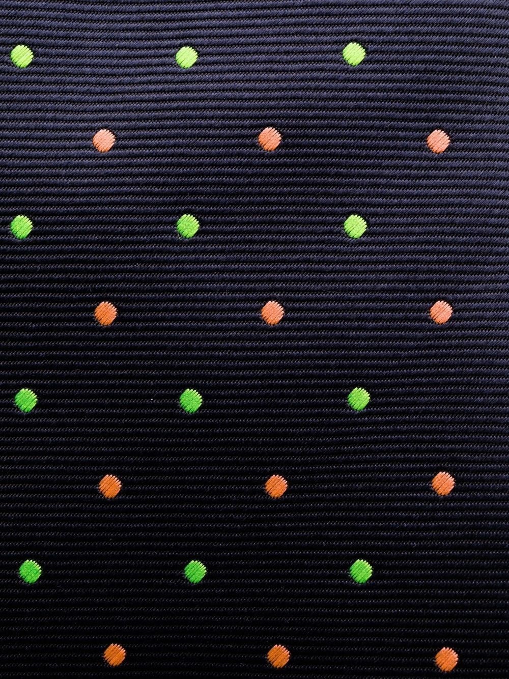 embroidered polka-dot tie - 2