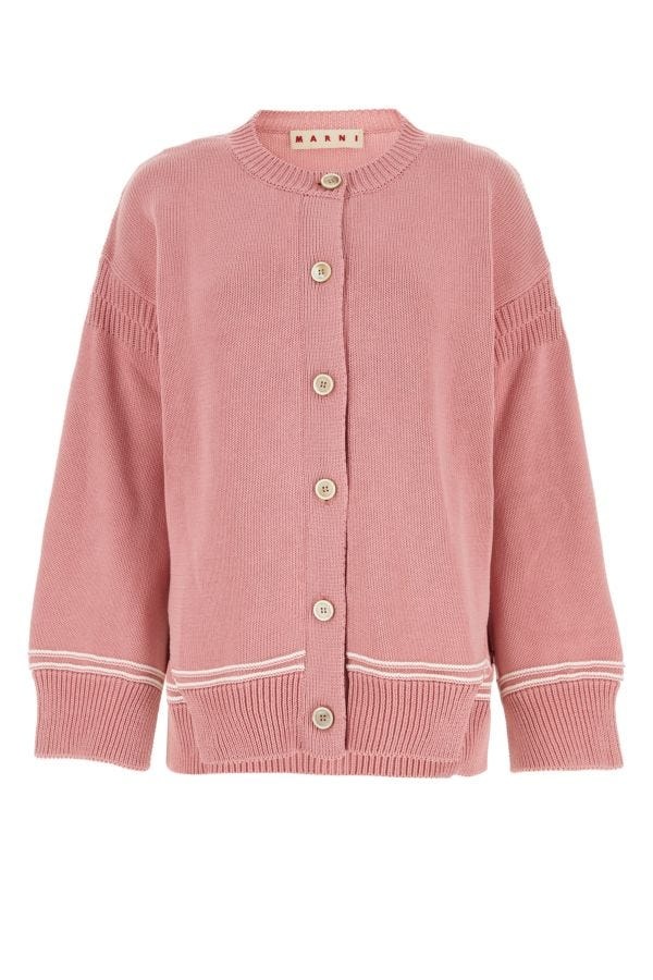 Pink cotton cardigan - 1