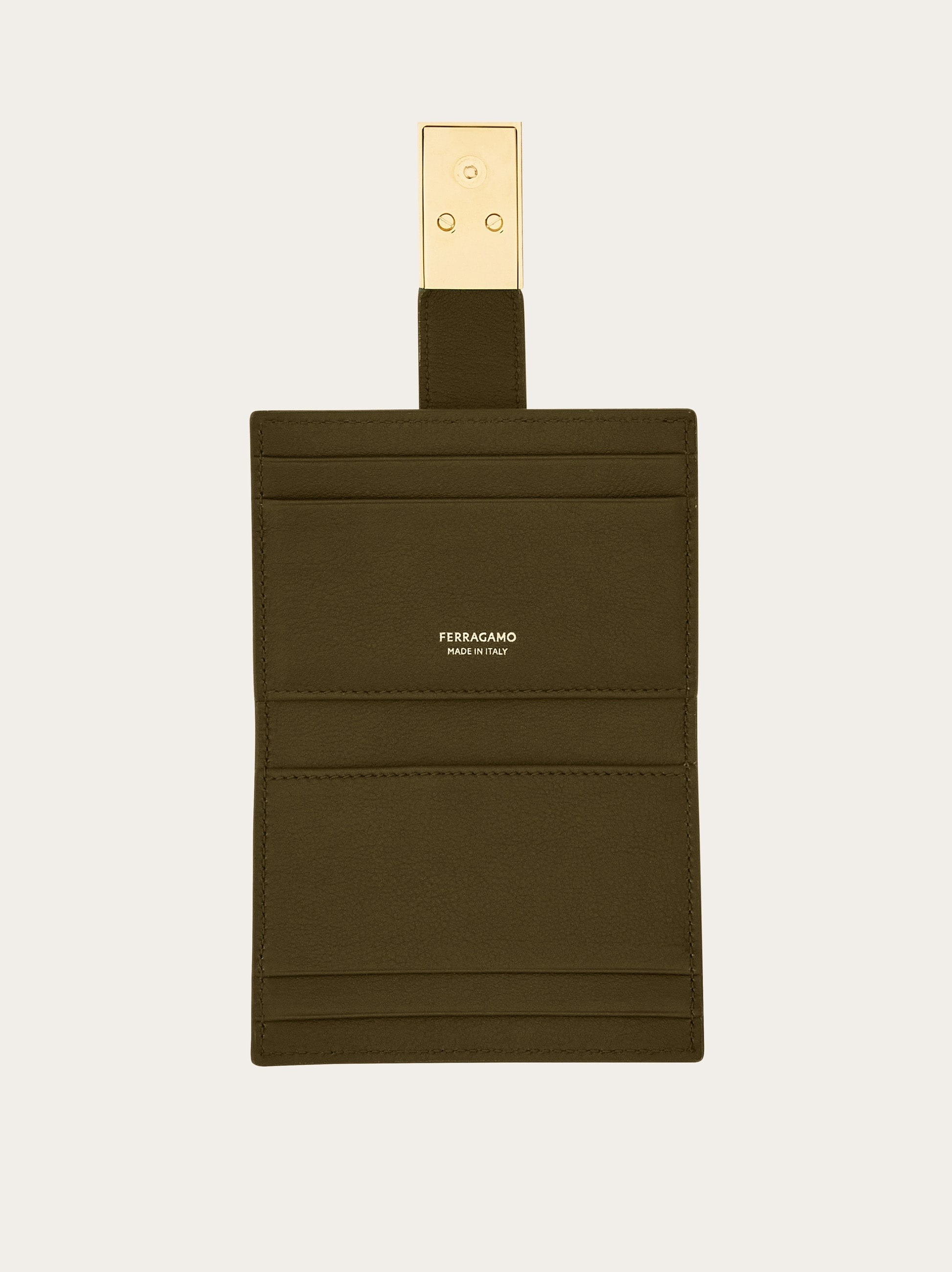 ■FERRAGAMO■ Hug Two Tone Credit Card Holder Black Nylon Pi Ferragamo Hug Two-Tone Credit Card Holder Black: Nyland Pink
