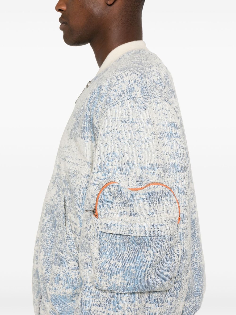 dust-effect denim jacket - 5