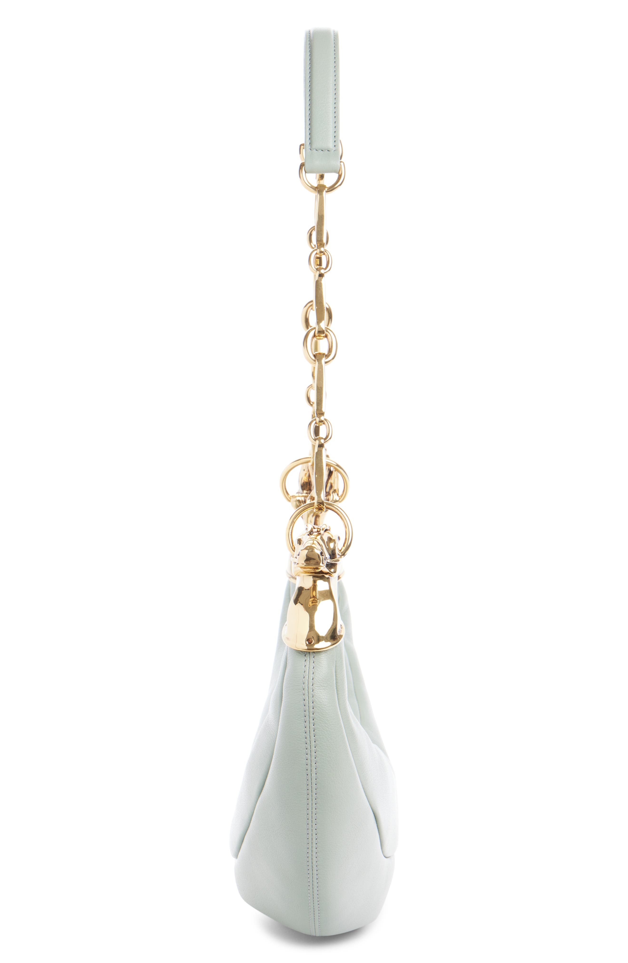 Chloé Chain Horse Leather Hobo Bag in Bluish Green at Nordstrom - 4