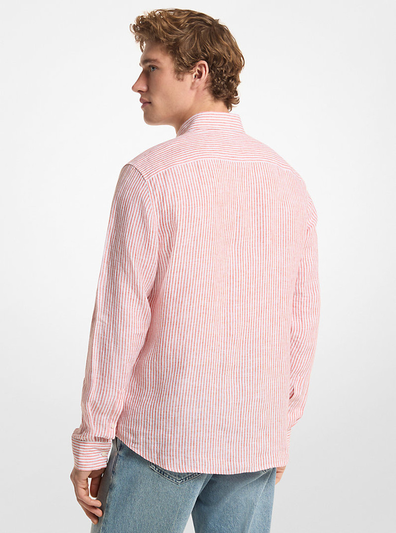 MICHAEL KORS Striped Linen Shirt outlook