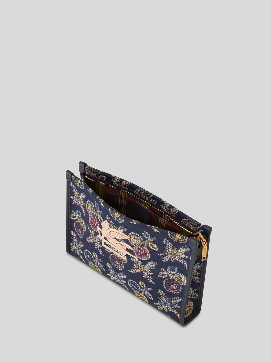 LARGE JACQUARD POUCH WITH MULTI-COLOURED APPLES - 4
