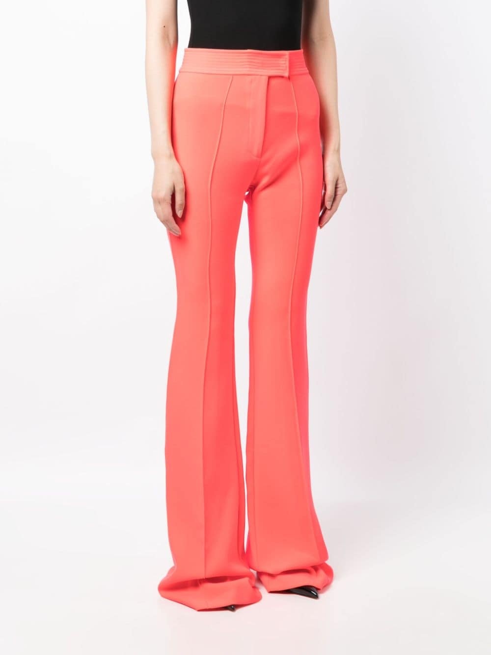 high-waisted flared trousers - 3