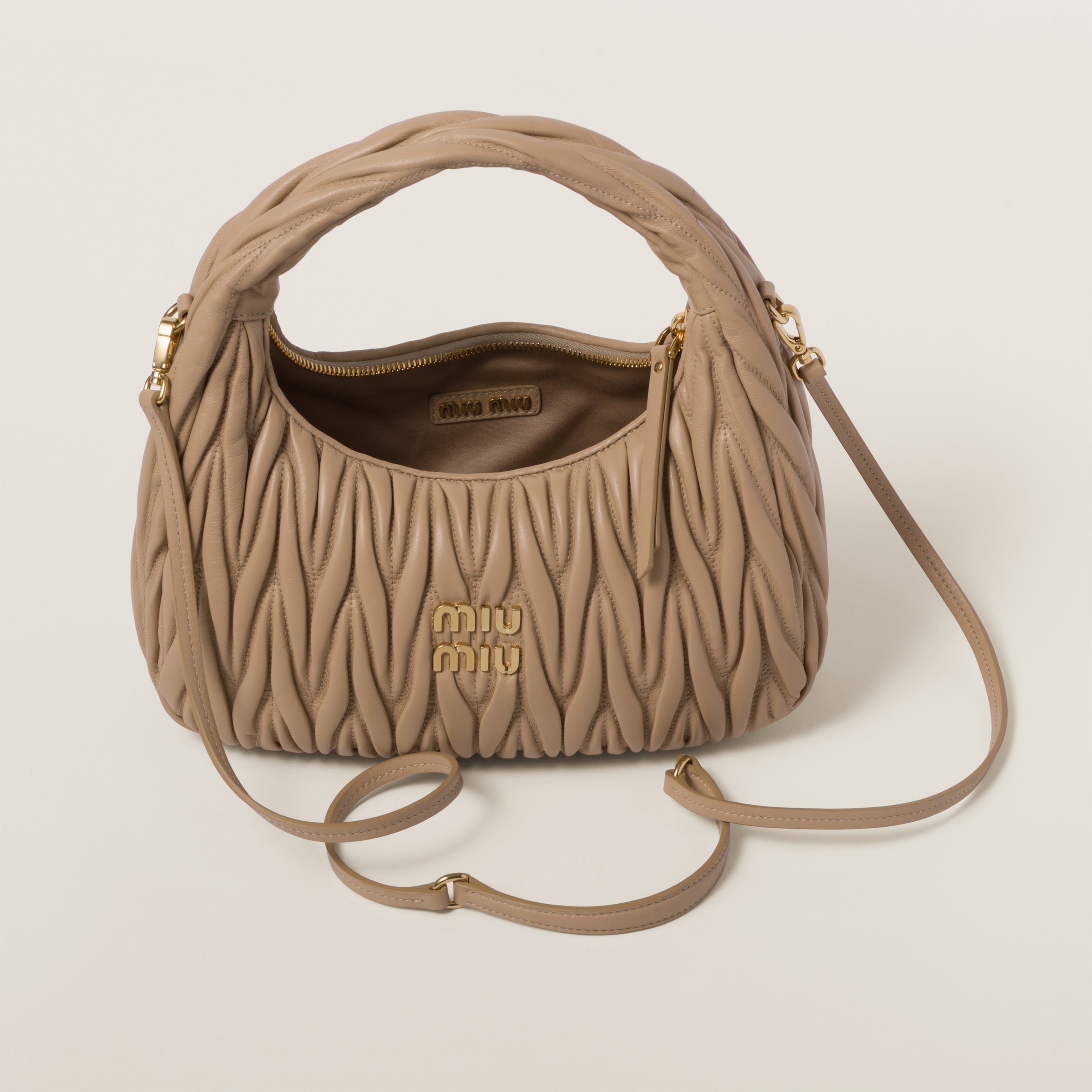 Wander matelassé nappa leather hobo bag - 6