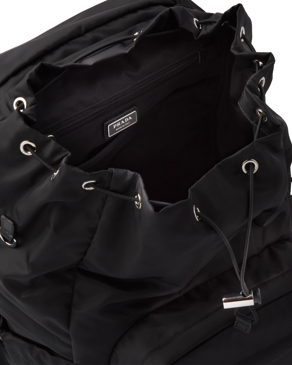 Re-Nylon and Saffiano leather backpack - 5