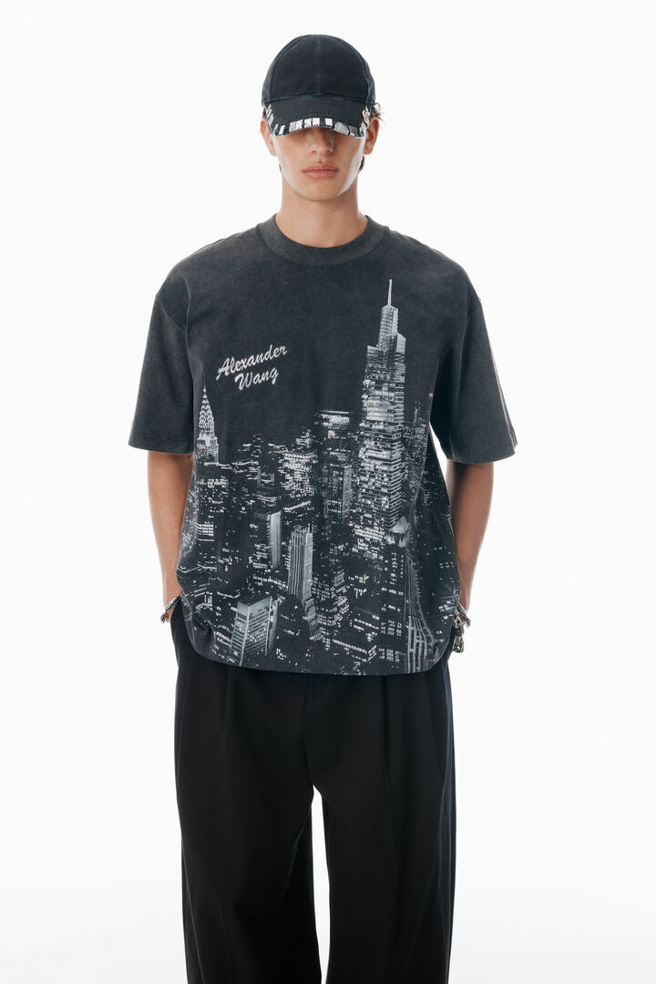 NY Skyline Crystal Hotfix T-Shirt - 3
