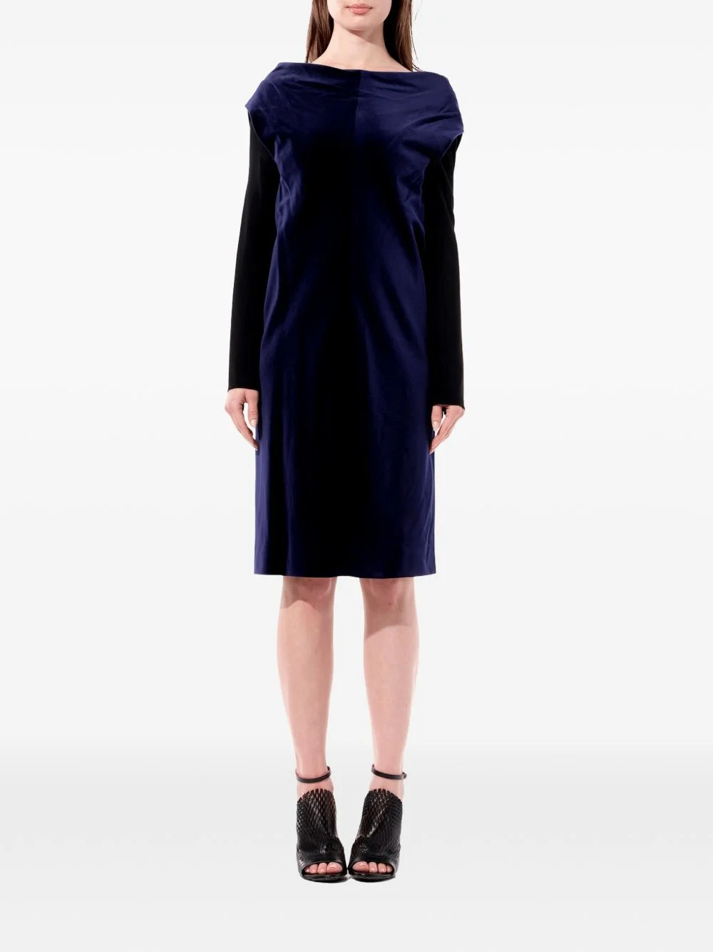 Reversable Case BALENCIAGA velvet-effect long-sleeve mini dress - 273943TV4054062 ...