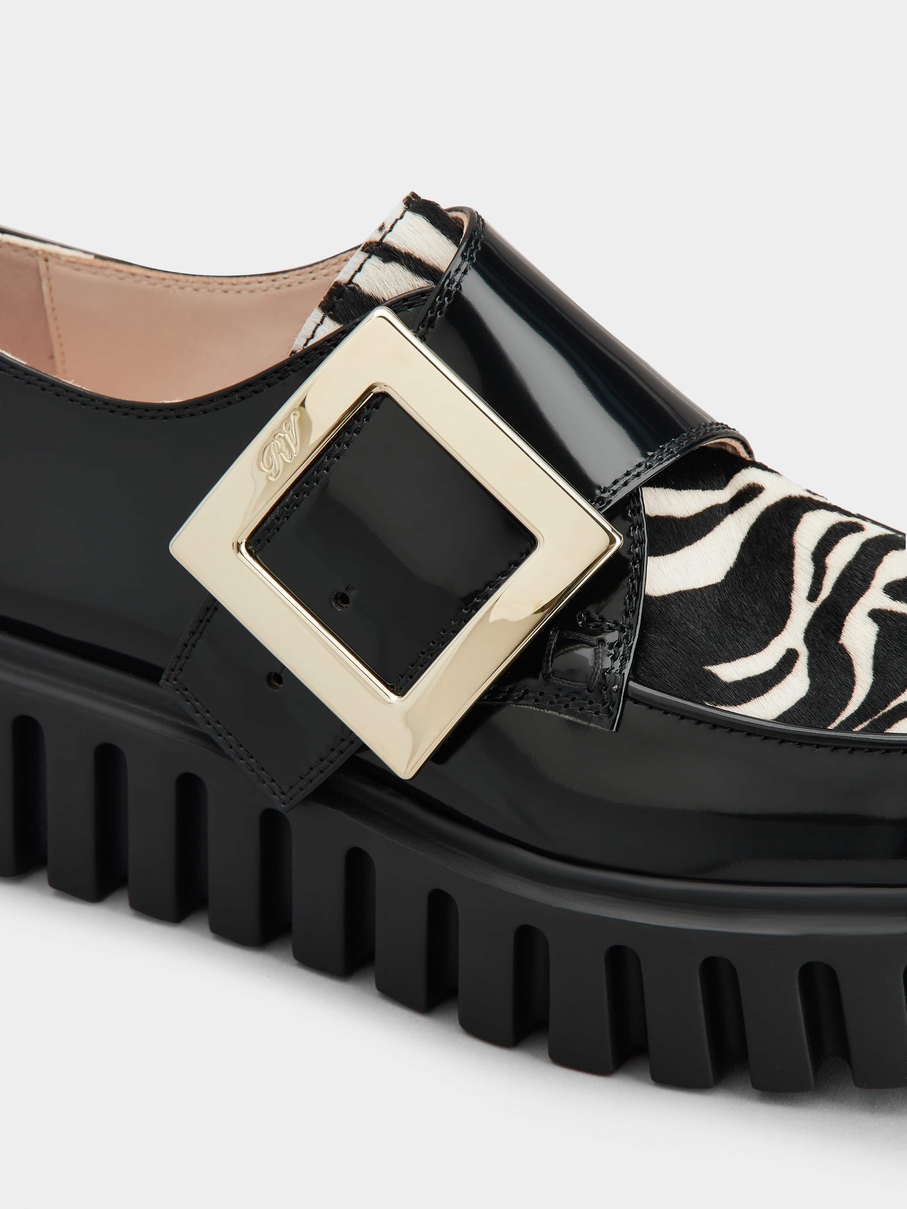 Viv' Go-Thick Metal Buckle Loafers in Patent Leather - 2