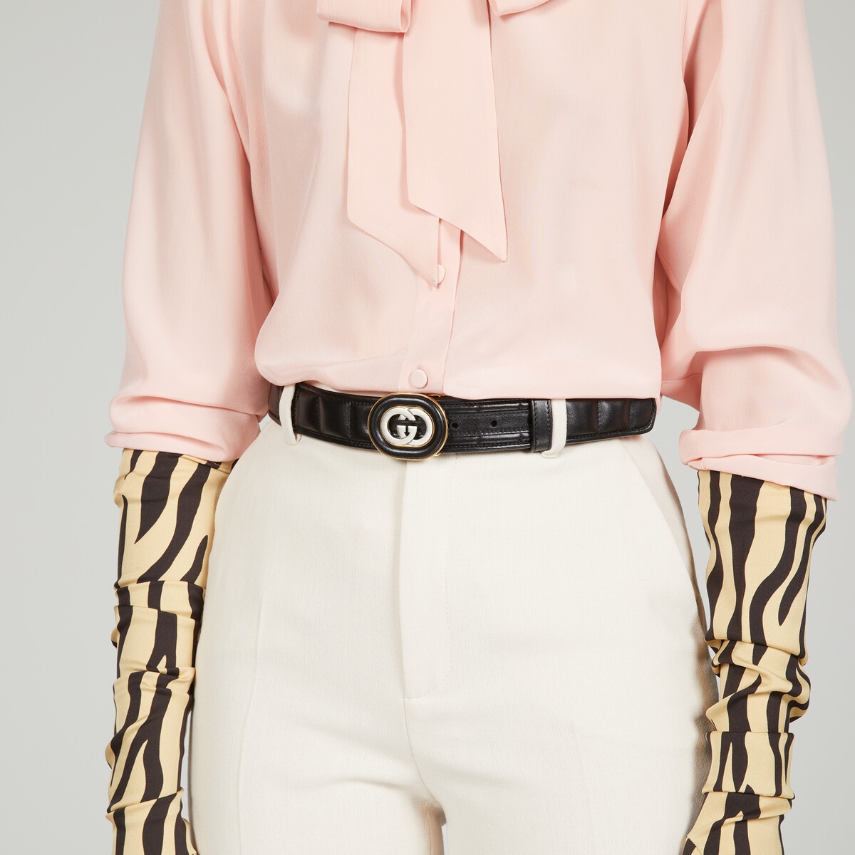 Belt with Interlocking G buckle - 3