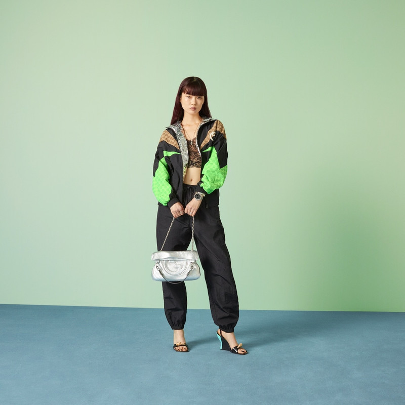 GUCCI Nylon pant with patch outlook