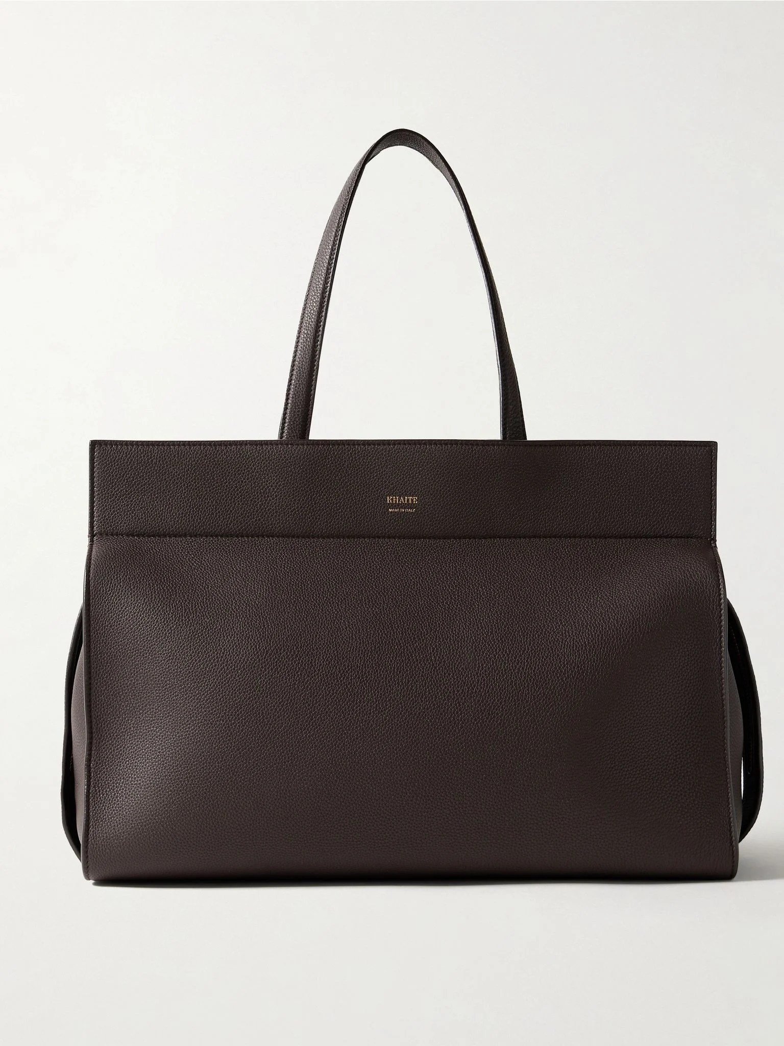 Crosby textured-leather tote Brown - 1
