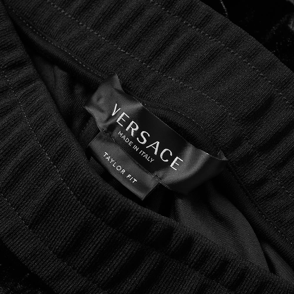 Versace Embroidered Medusa Velour Track Pant - 4