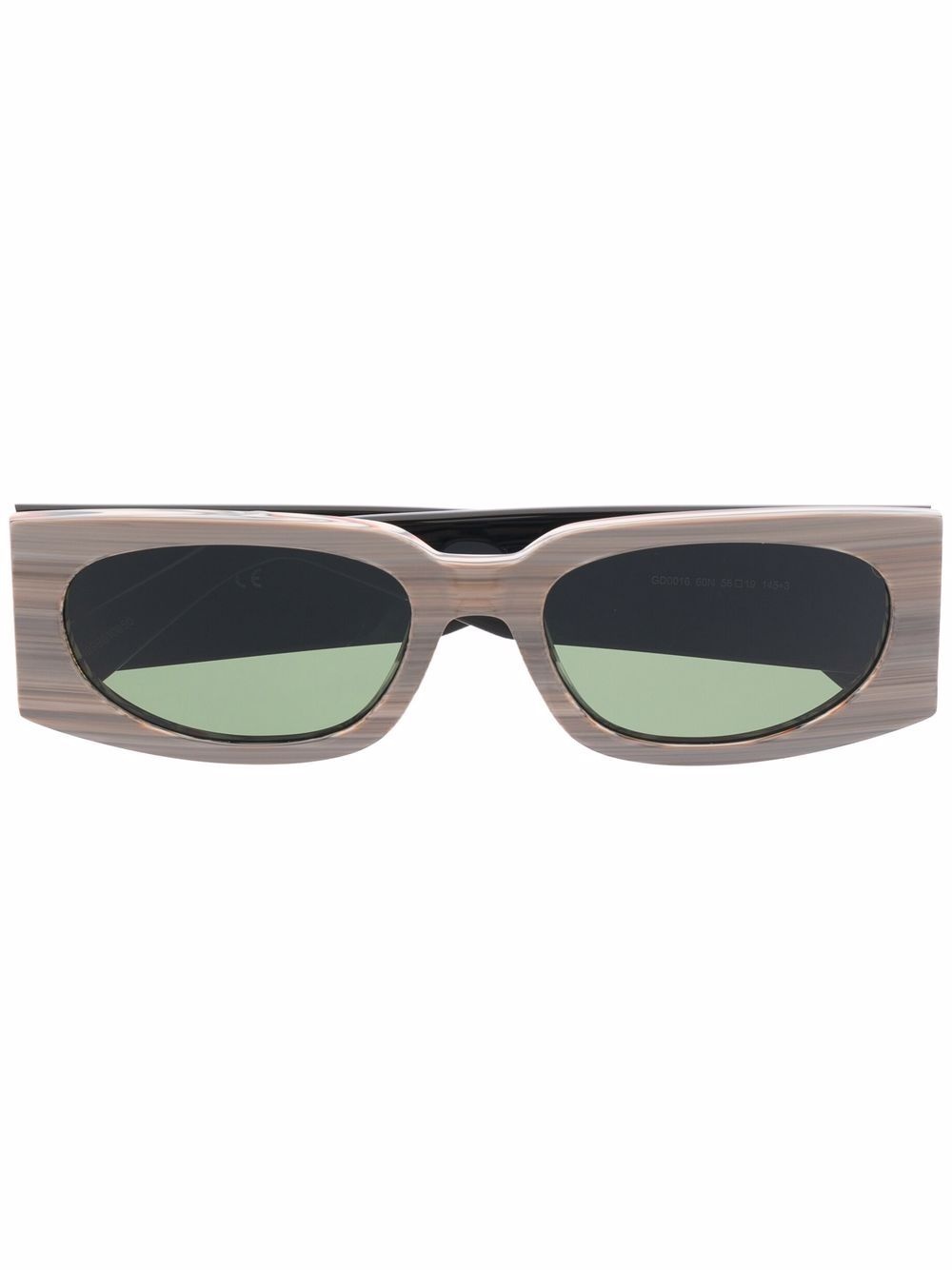 rectangular-frame sunglasses - 1