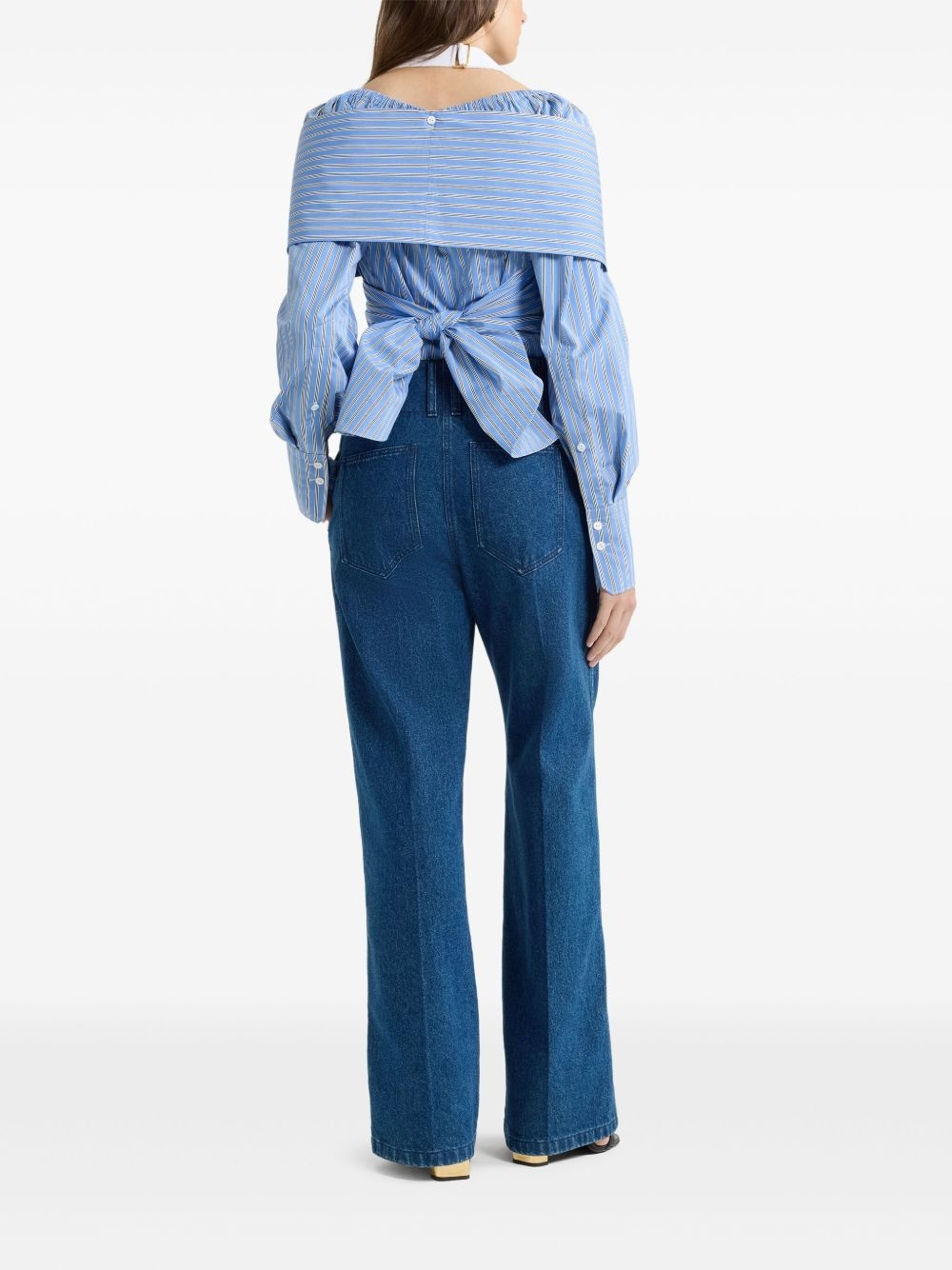 wrap poplin blouse - 3
