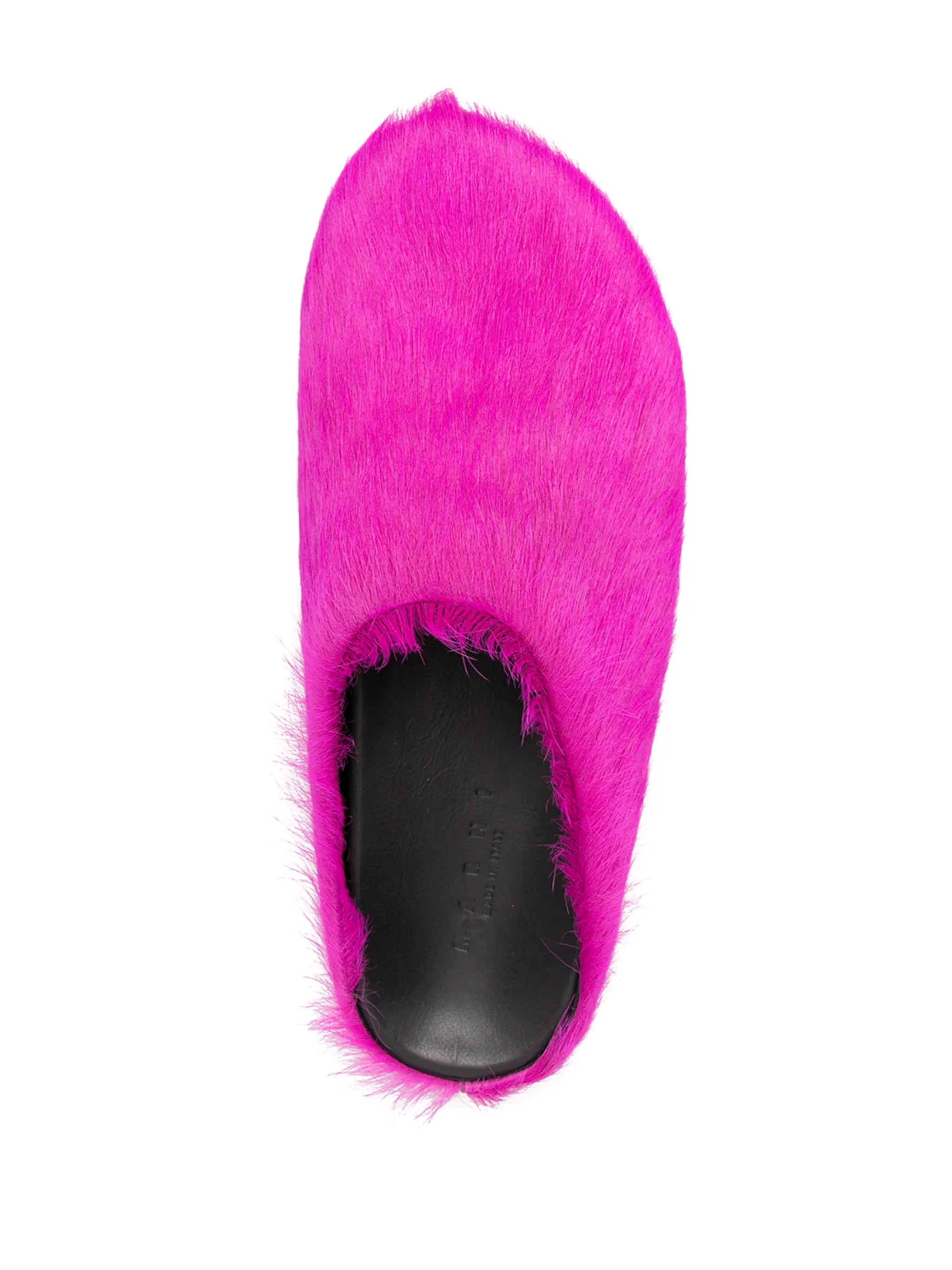 Marni Fussbet Sabot Calf-hair Slippers - 4