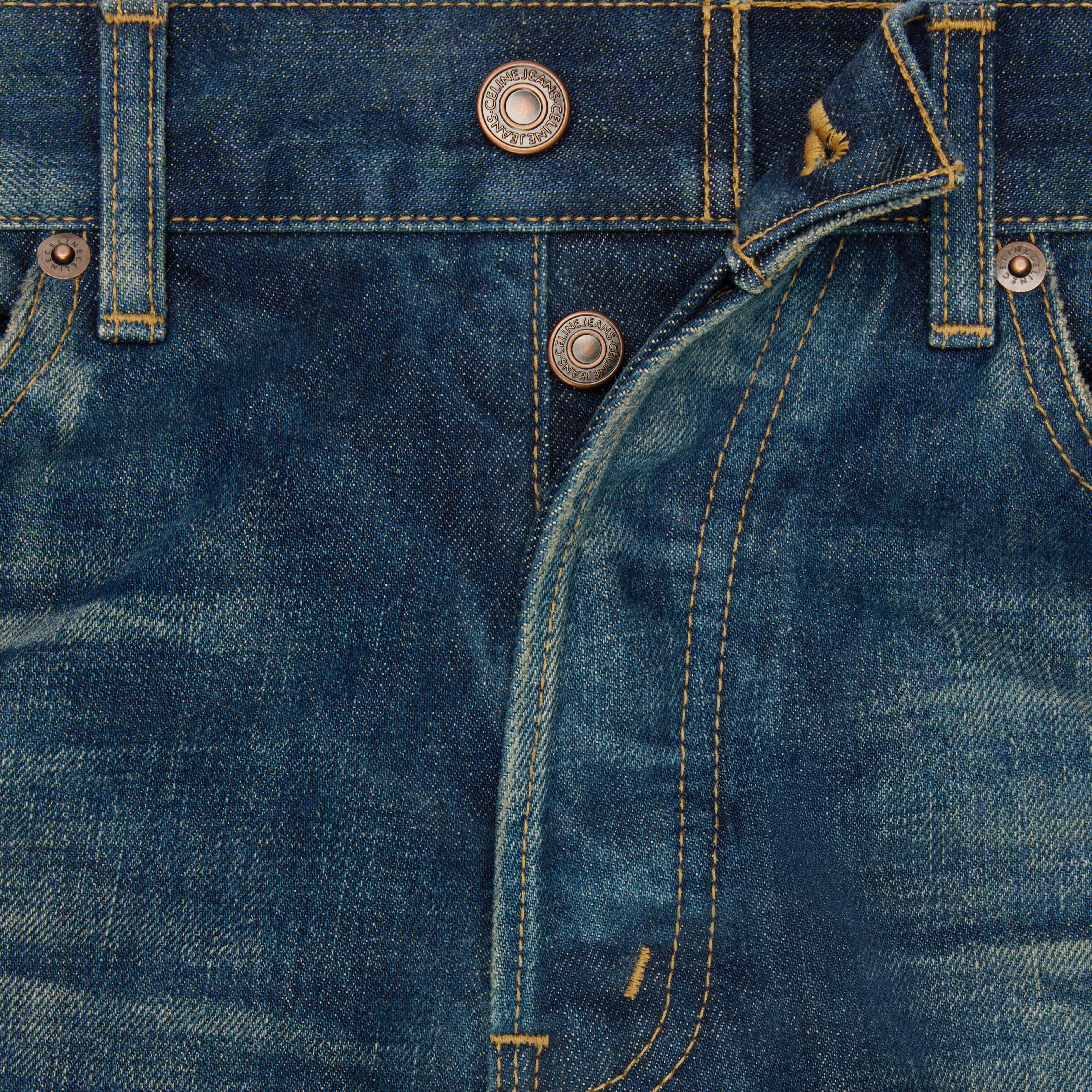 kurt jeans in destroyed blue marble denim - 4