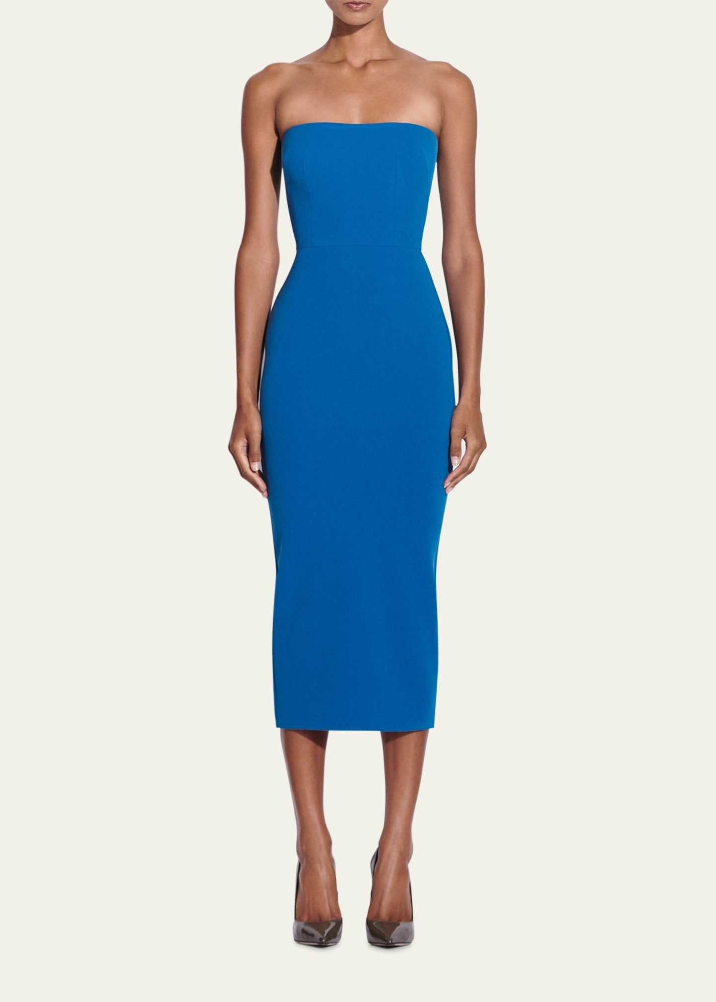 Strapless Body-Con Midi Dress - 2