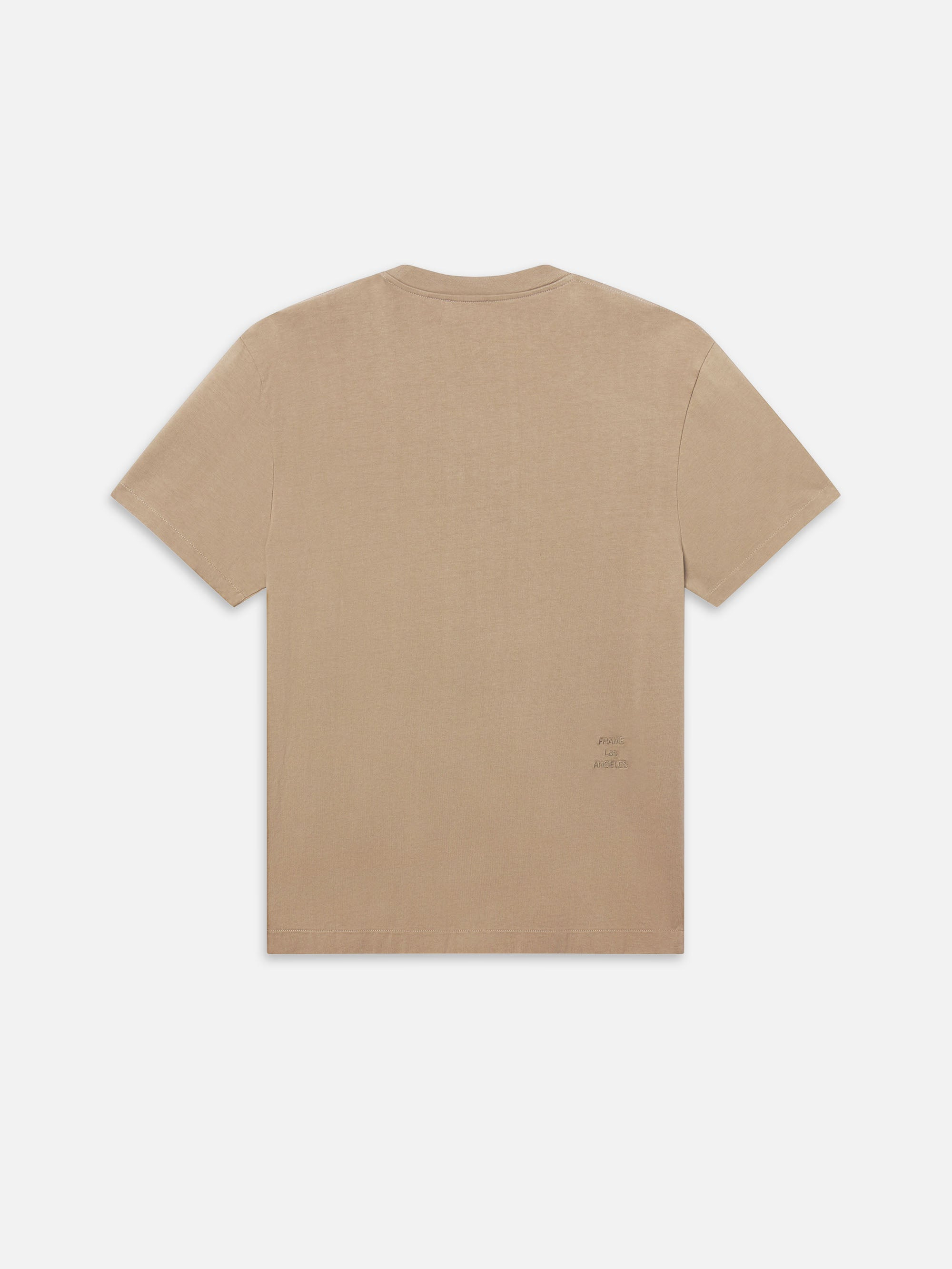 Frame Logo Tee in Latte Brown - 3