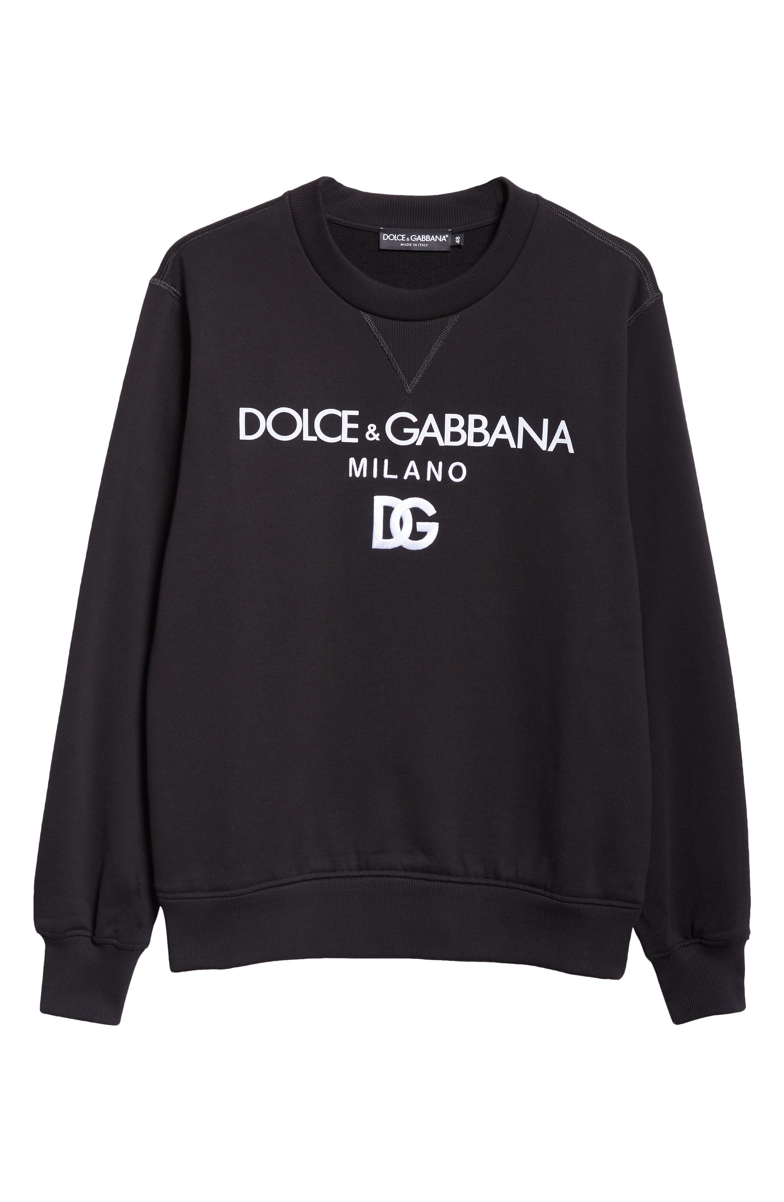 Embroidered Logo Cotton French Terry Graphic Sweatshirt - 5