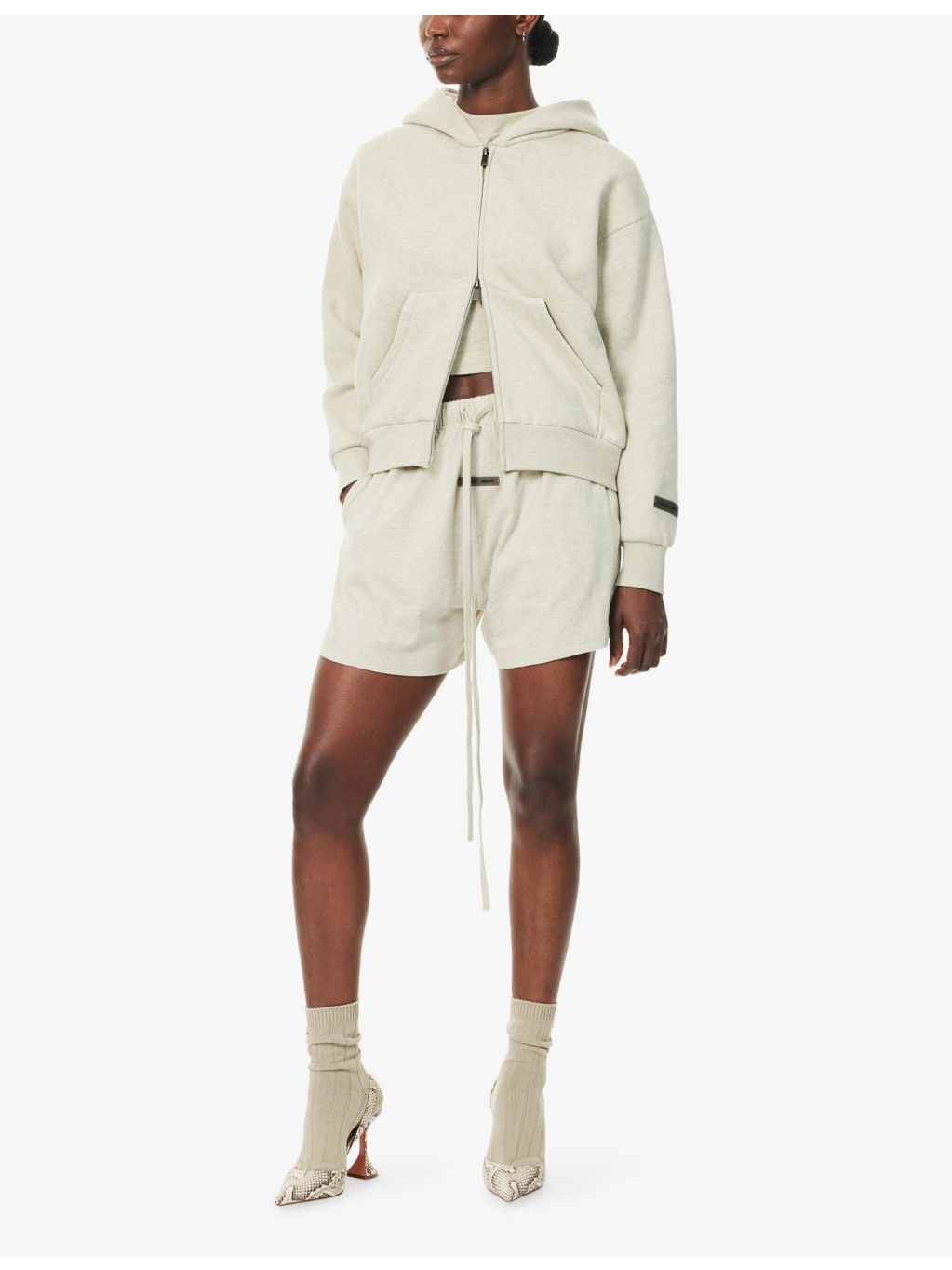 Drawstring Brand-Patch Cotton-Jersey Shorts - 2