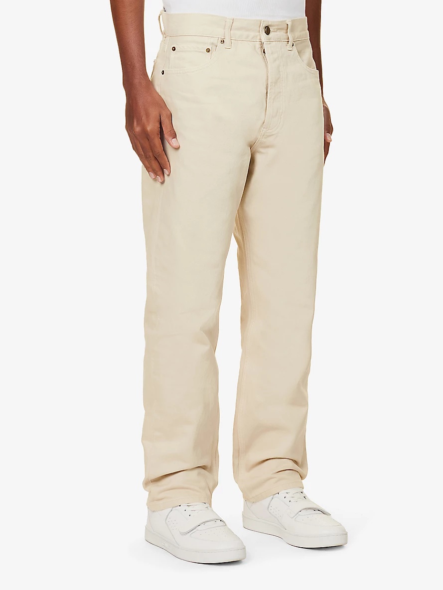 ESSENTIALS brand-patch straight-leg relaxed-fit jeans - 3
