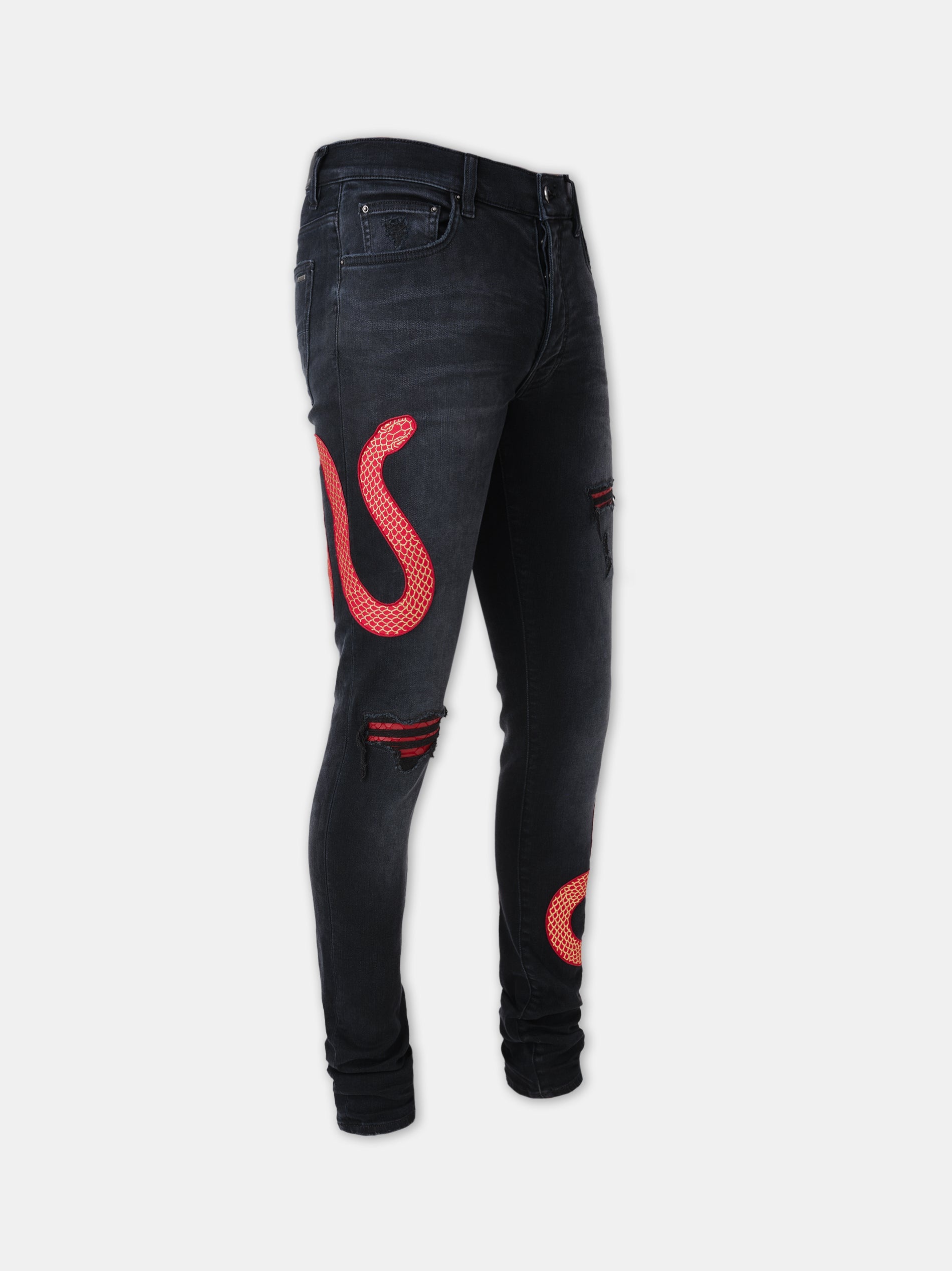 AMIRI SNAKE SKINNY JEAN - 2