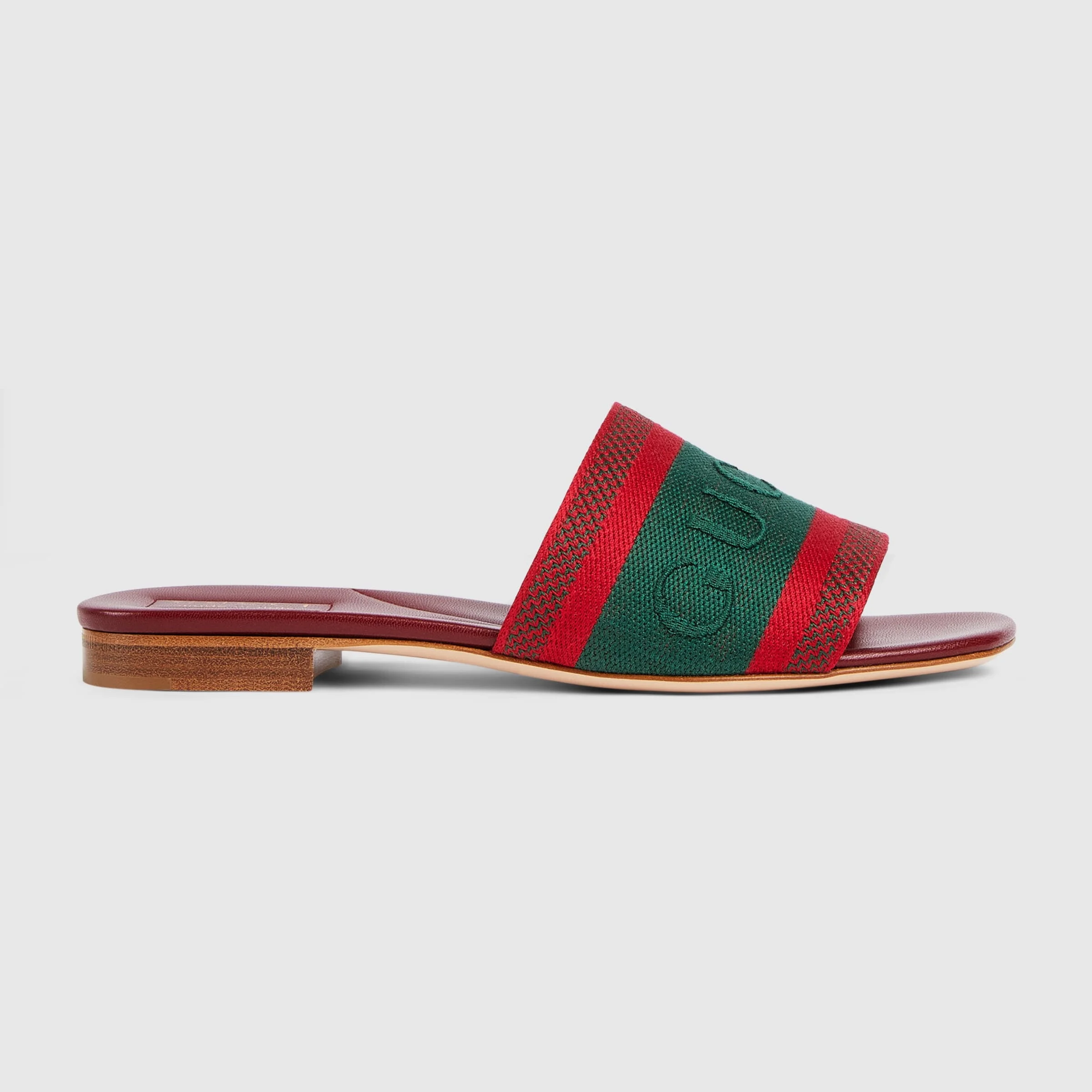 Gucci Web Logo Slide Sandals - 1