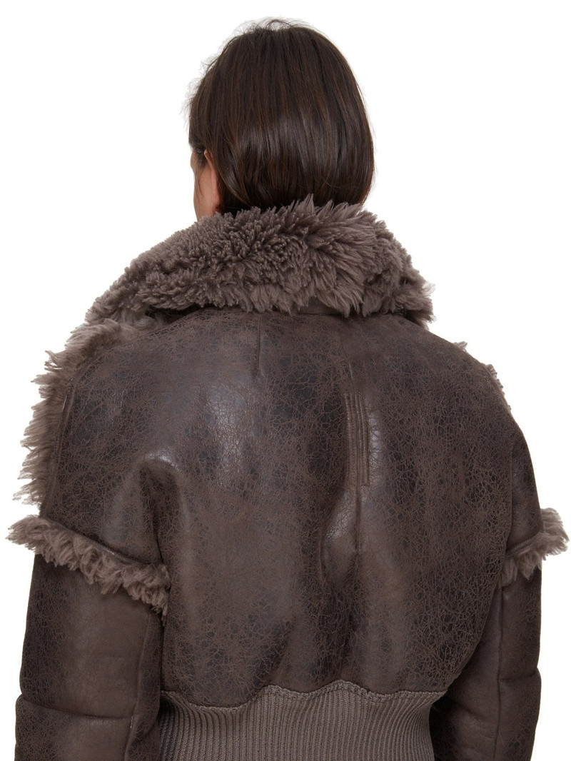Gray Concordians Dracucollar Shearling Jacket 5