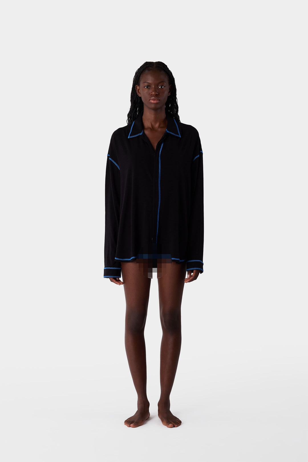 JERSEY OVER SHIRT / black - 5