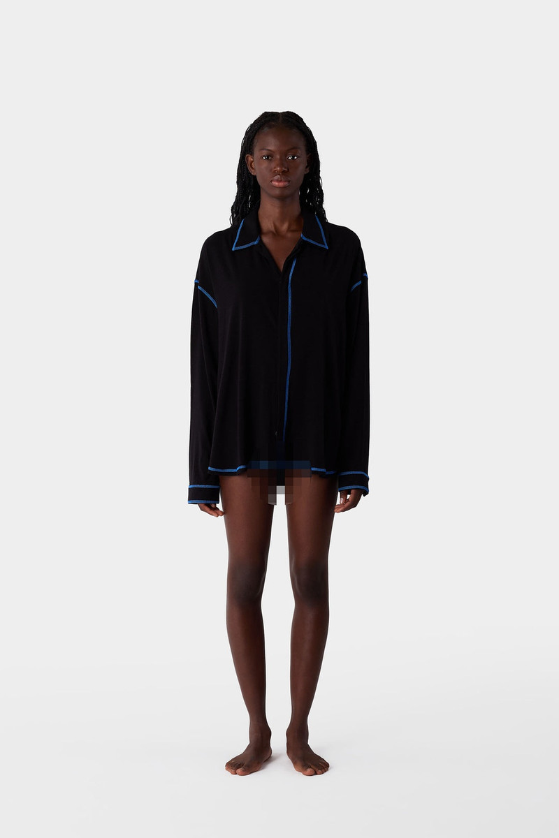 JERSEY OVER SHIRT / black 5