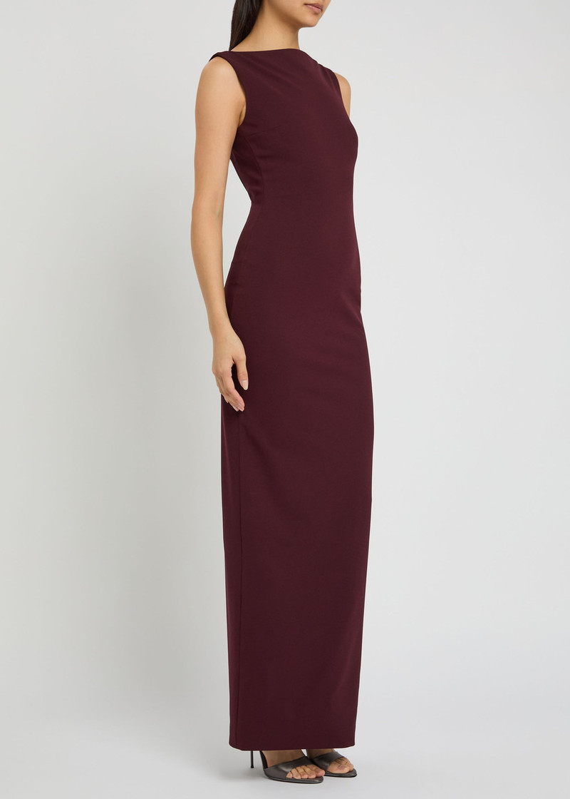 SOLACE LONDON Solace London Imogen Open-back Crepe Maxi Dress outlook