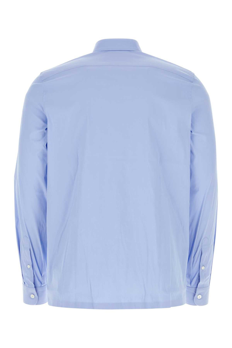 Prada 분말 파란 Poplin 셔츠 outlook