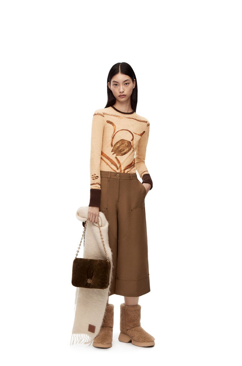 Loewe Flower print top in mesh outlook