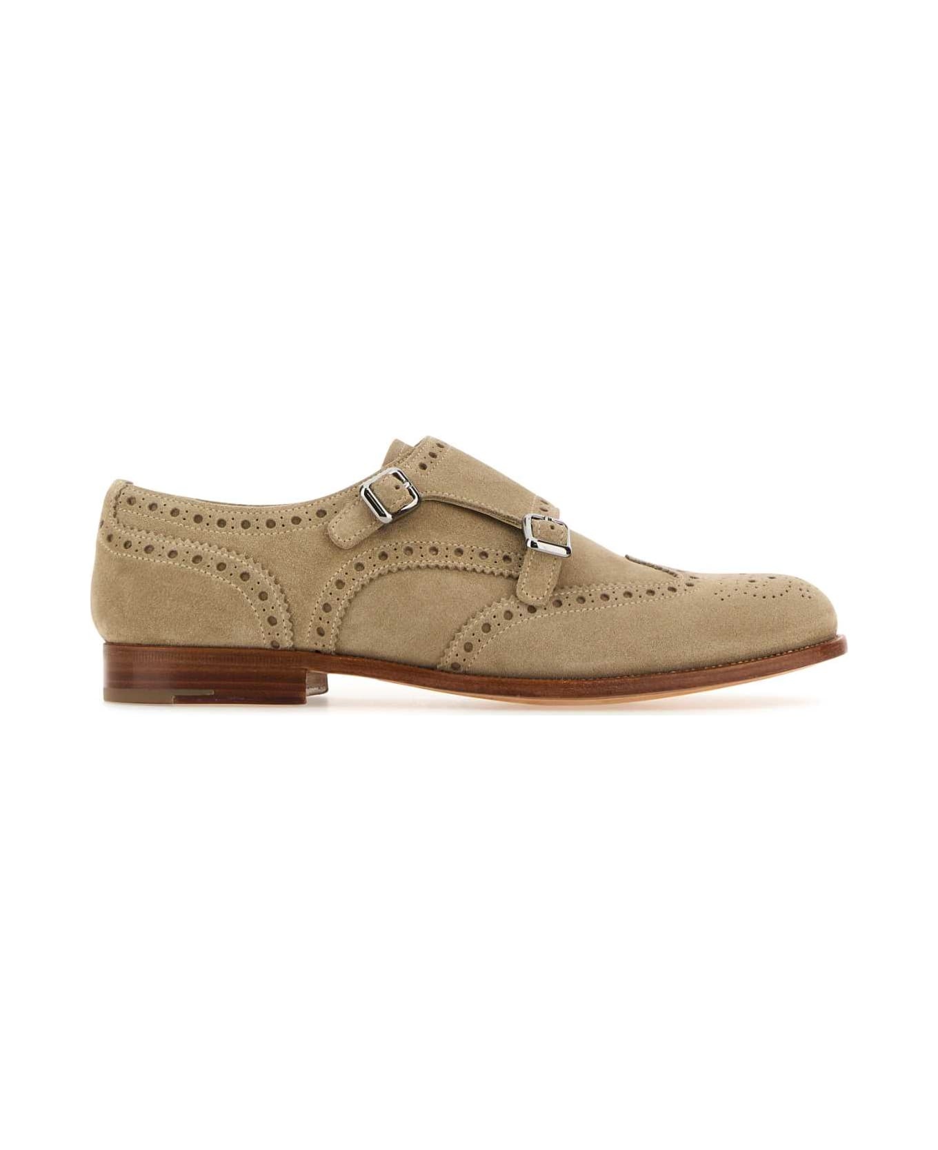 Sand Suede Monk Strap Shoes - 1