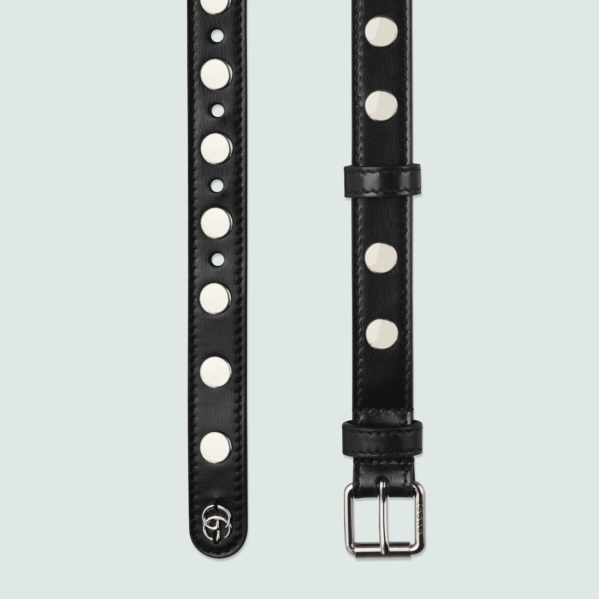 Thin belt with eyelet and stud motif - 2