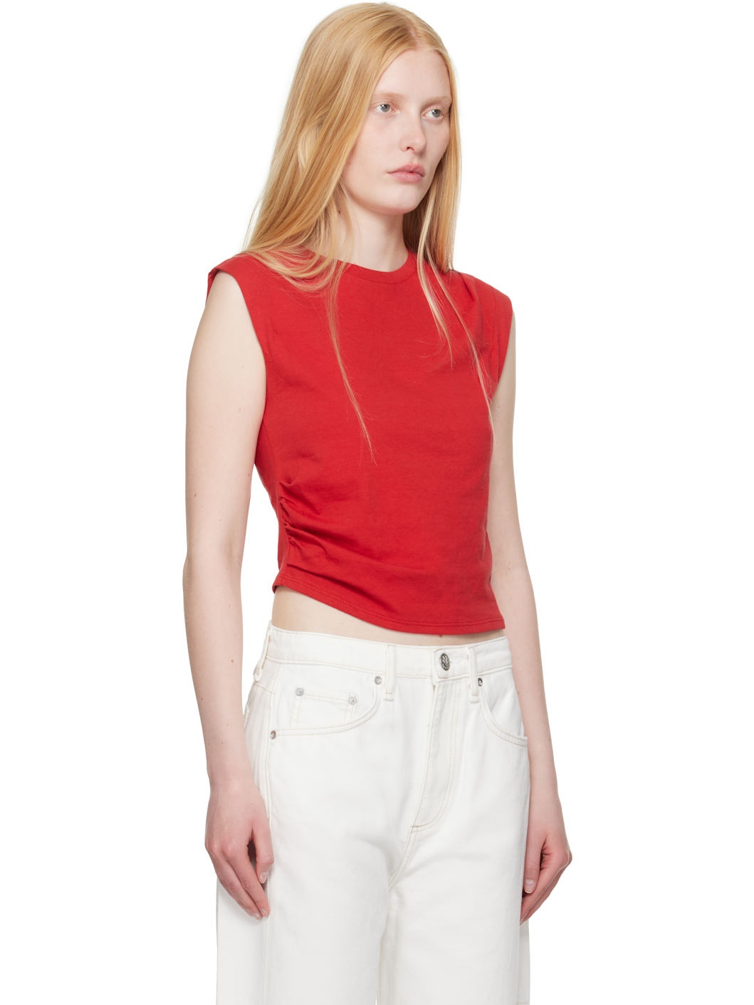 Red Mica Sleeveless Top - 2