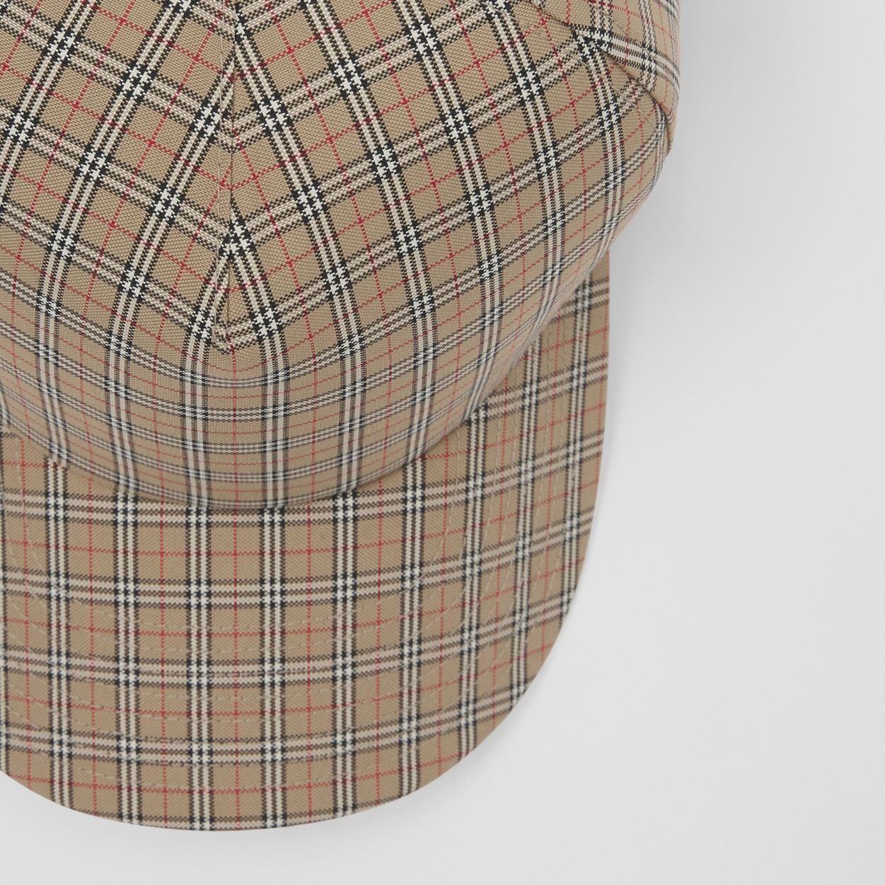 Microcheck Cotton Blend Cap - 2