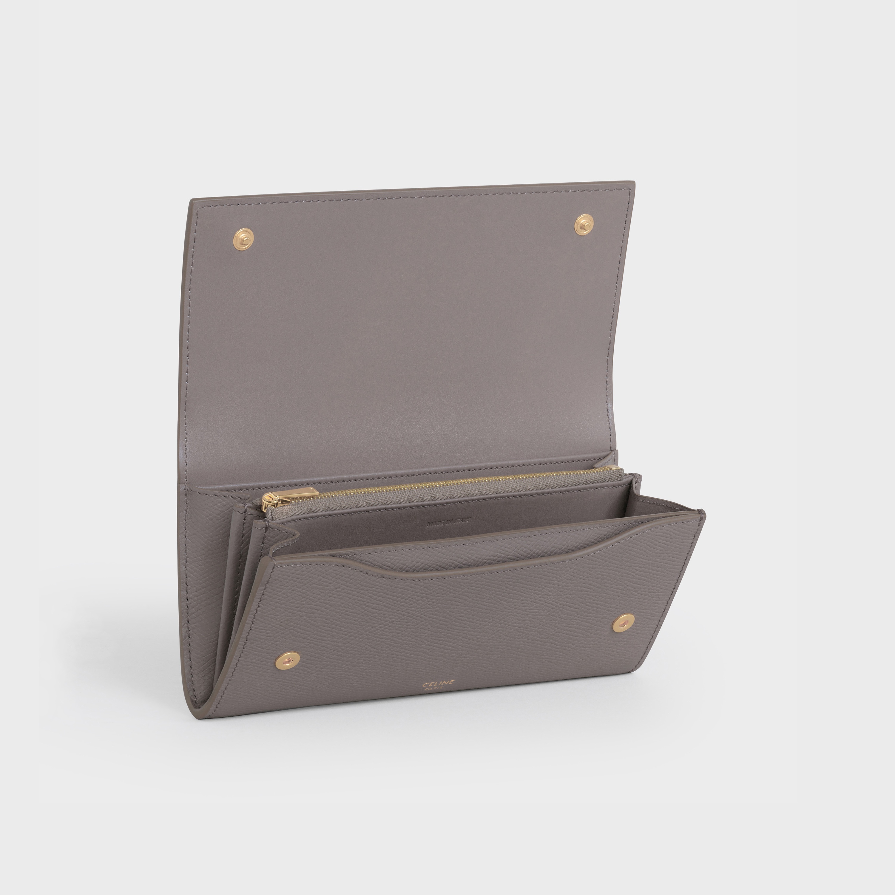 Large flap wallet in Grained calfskin - 4