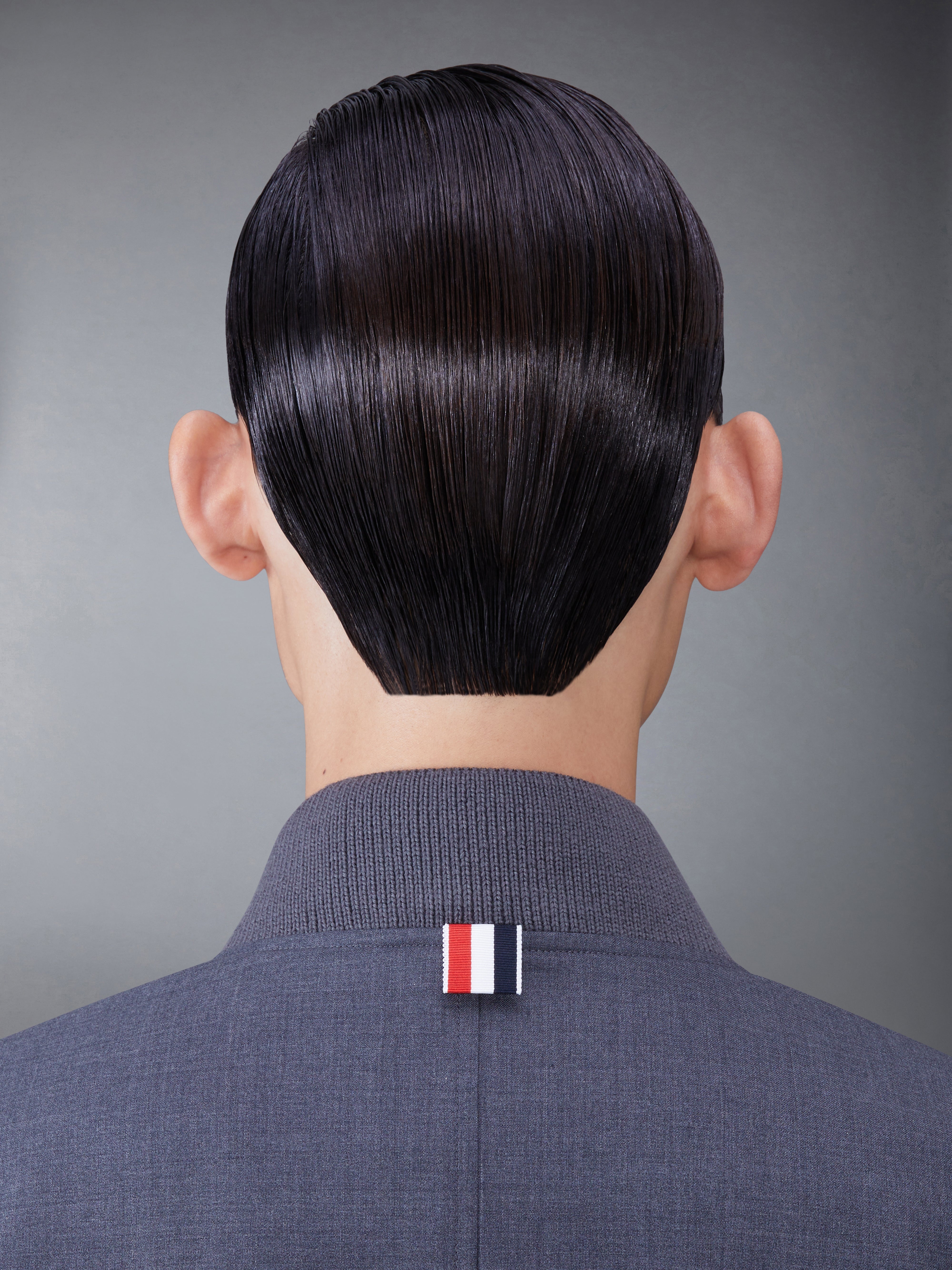 PLAIN WEAVE SUITING 4-BAR BLOUSON JACKET - 4