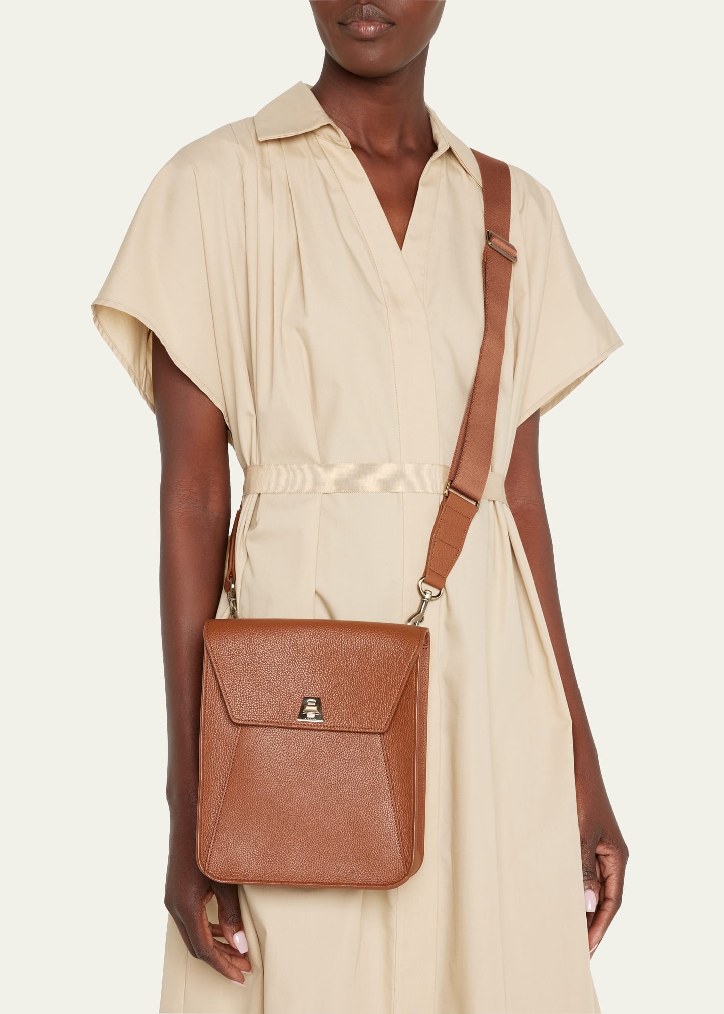 Anouk Small Leather Messenger Bag - 2