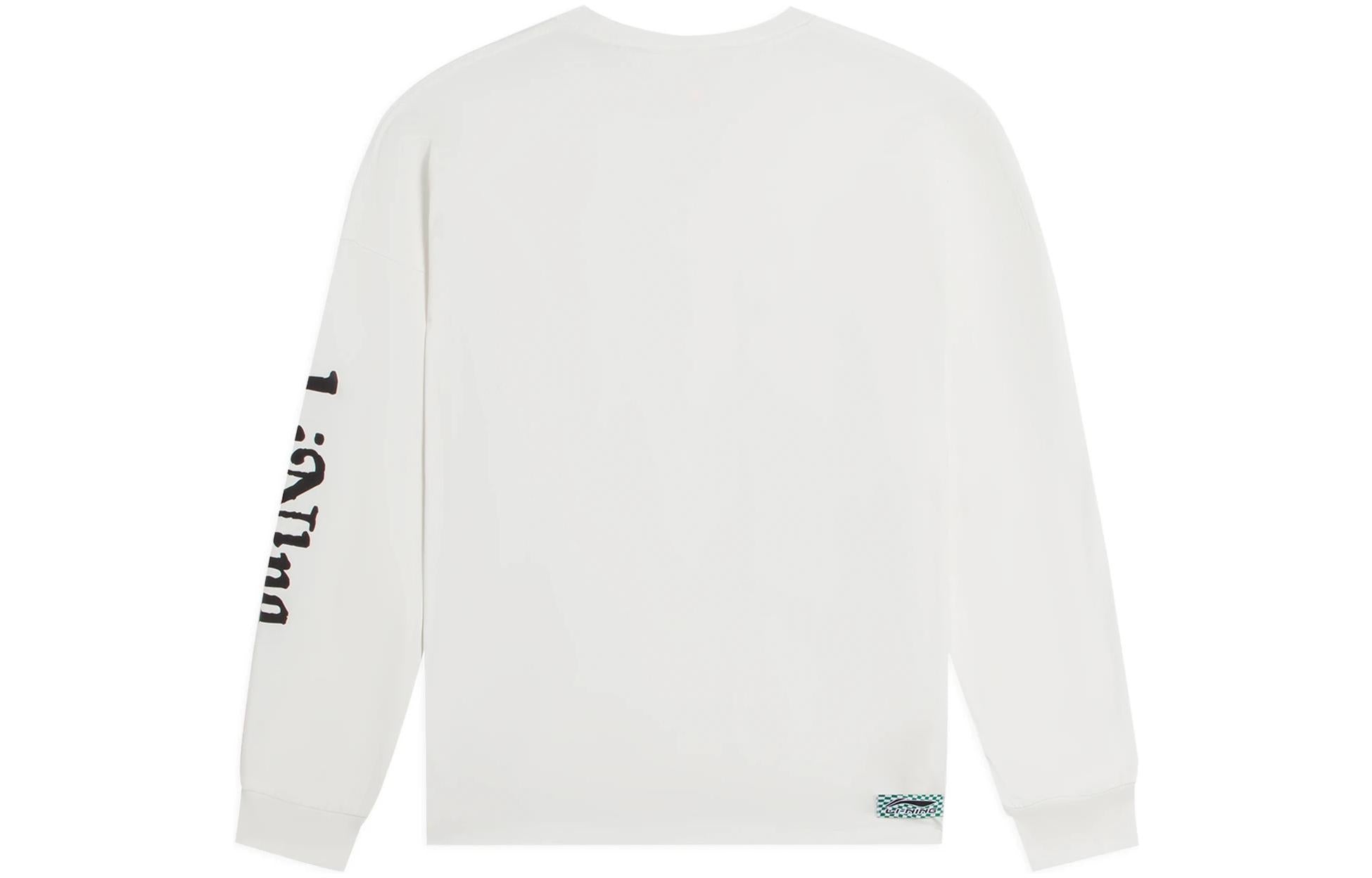 Li-Ning x Rooovie Graphic Long Sleeve T-shirt 'White' AHSSB19-1 - 2