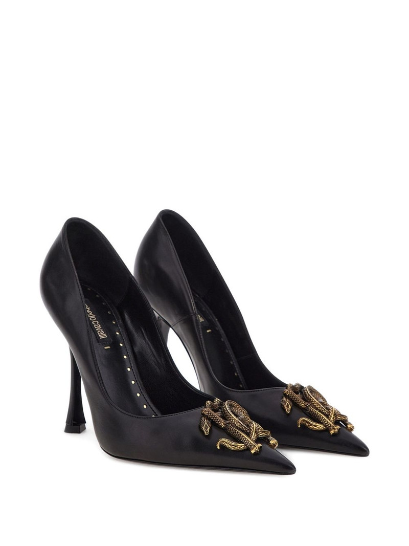 Roberto Cavalli Mirror Snake pumps outlook