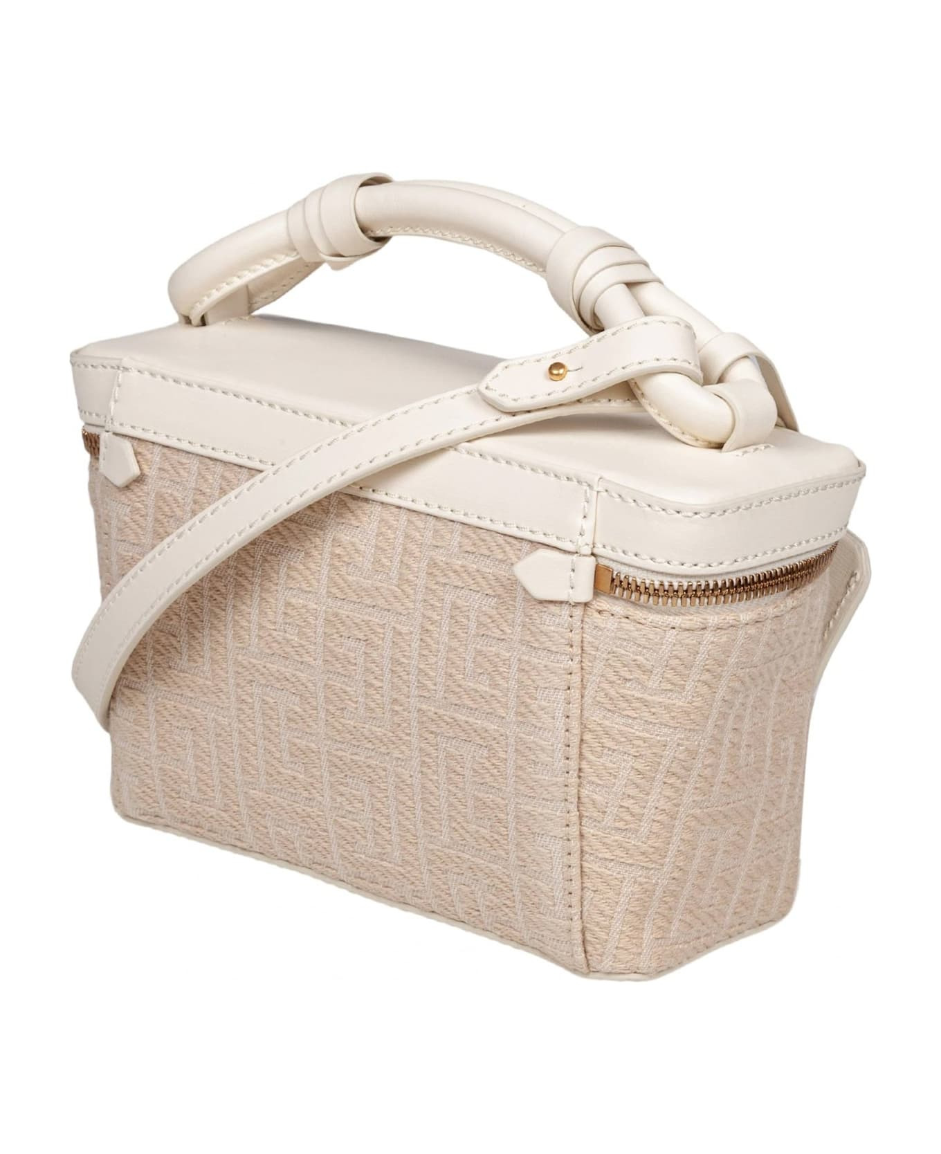 Balmain B-army Jacquard Canvas Pouch, Natural Color - 3