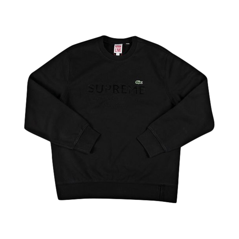 Supreme x Lacoste Crewneck 'Black' - 1