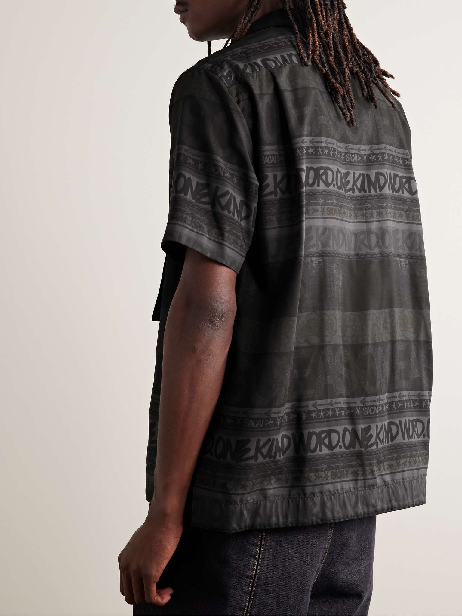 + Eric Haze Convertible-Collar Velvet-Trimmed Cotton-Voile Shirt - 8