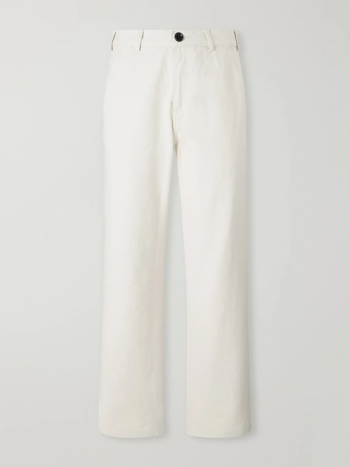 Straight-Leg Organic Cotton-Twill Trousers - 1